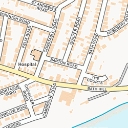 Street Map Of Felixstowe Hamilton Road In Felixstowe In Suffolk In Ip11